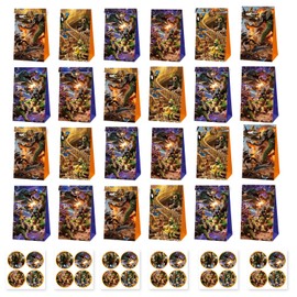 DUOHUI 24-Pack Internet Meme Party Favor Bags — Funny Brainrot Theme Cartoon Animal Candy Treat Bags for Gen-Alpha Kids Birthday and Teen Gatherings