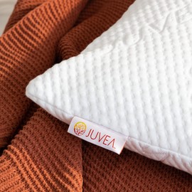 JUVEA Elevate High-Profile w/Cotton Cover - 100% Natural Talalay Latex Bed Pillow for Sleeping. Breathable, Pressure Relief, Durable. Oeko-TEX & FSC ® Certified