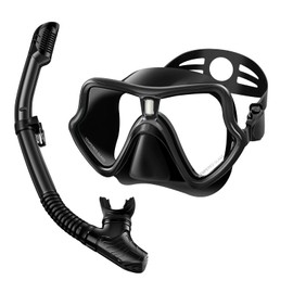 CoolystiaDrX Snorkeling Gear for Adults Dry Snorkel Set with Panoramic View Anti-Fog Scuba Diving Mask & Dry Snorkel for Snorkeling Swimming Travel Training Snorkel Kit Diving Packages