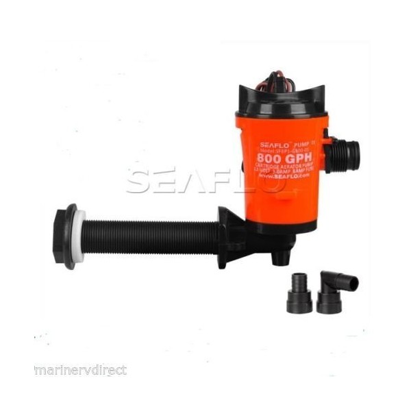 SEAFLO New 90 Degree 800 GMH Marine Livewell Pump Bilge