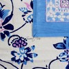 Sweet Us Magnolia Floral Cotton Block Print Tablecloth and One
