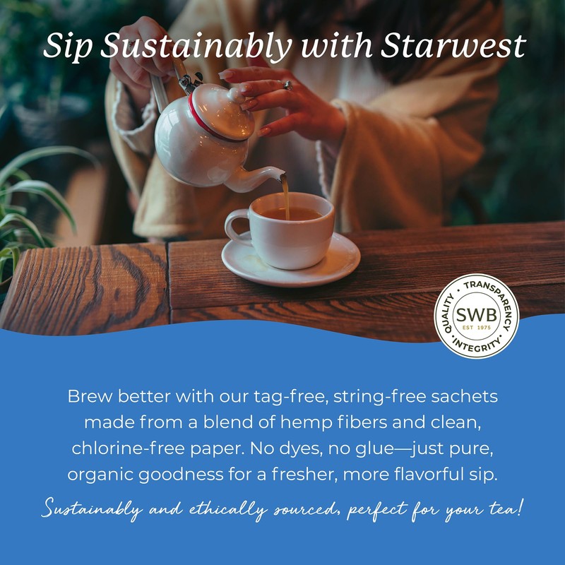 Starwest Botanicals Organic Evening Rest Tea - Caffeine Free Herbal