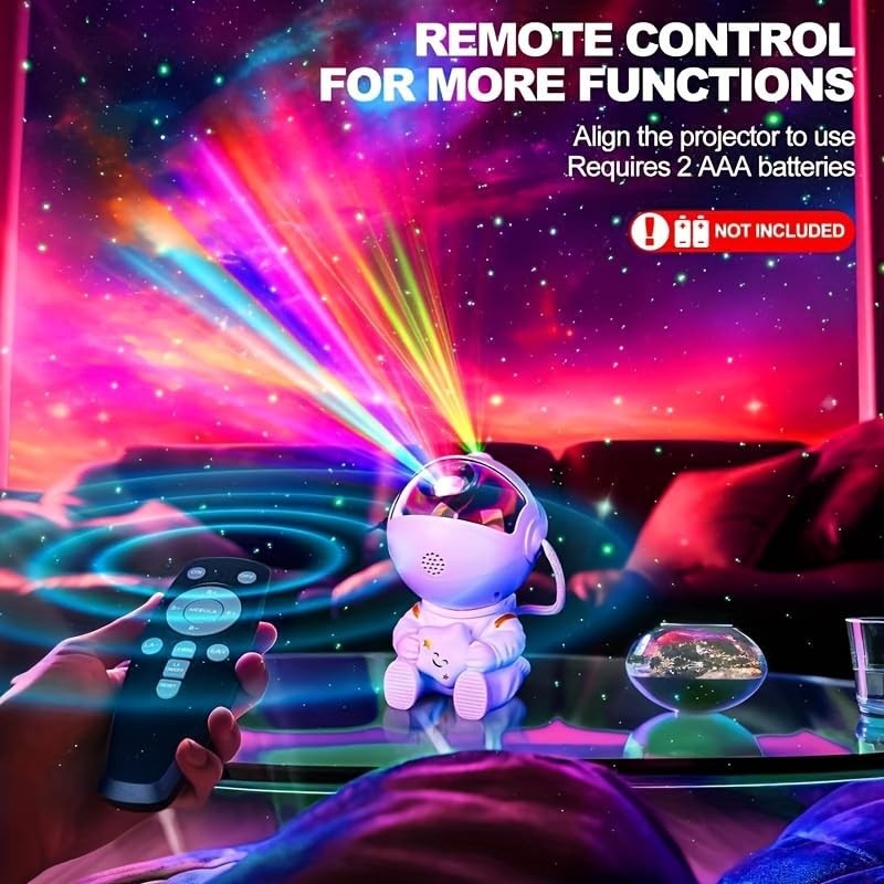 Astronaut Galaxy Projector, 360° Rotatable Star Night Light with Remote