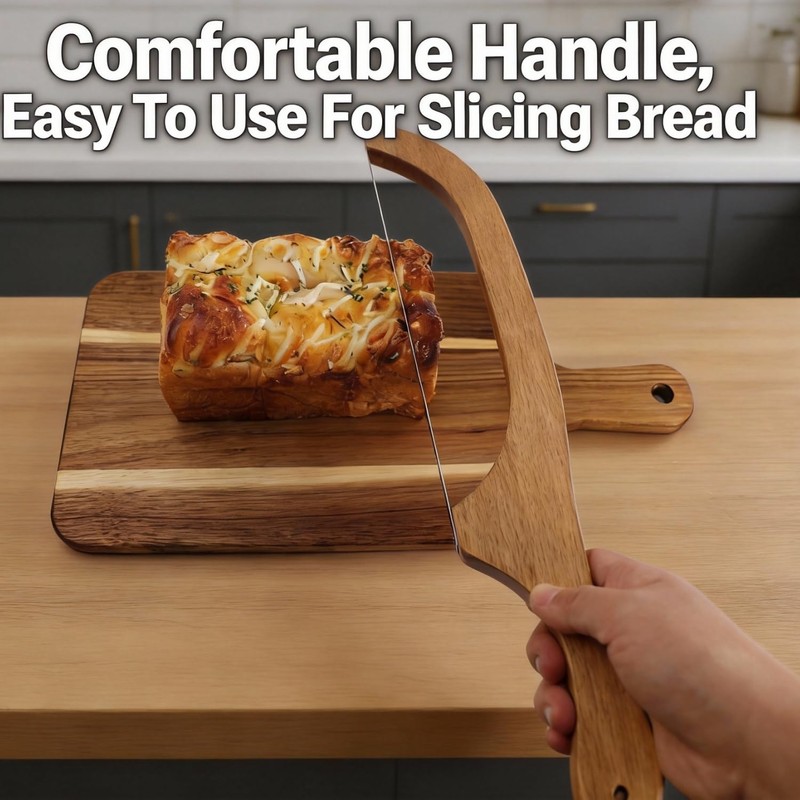 Premium Bread Knife & Cutting Board Set for Sourdough –