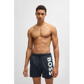 BOSS Mens Octopus Contrast-logo swim shorts with full lining