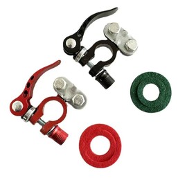 Battery Terminal Connectors 1 Pair, Battery Terminals Brass (M8 x 25mm Bolt), Battery Cable Ends Quick Release, Car Battery Terminal with Anti-Corrosion Pad for Car, caravan, truck, boat by ZMSHANGMAO