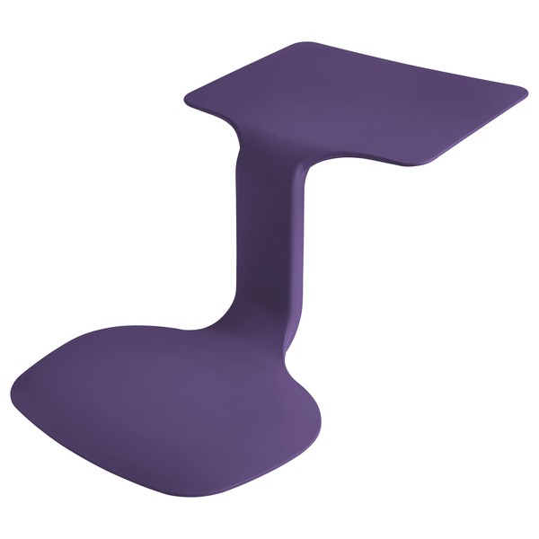 ECR4Kids The Surf Portable Lap Desk, Flexible Seating, Eggplant, 10-Pack