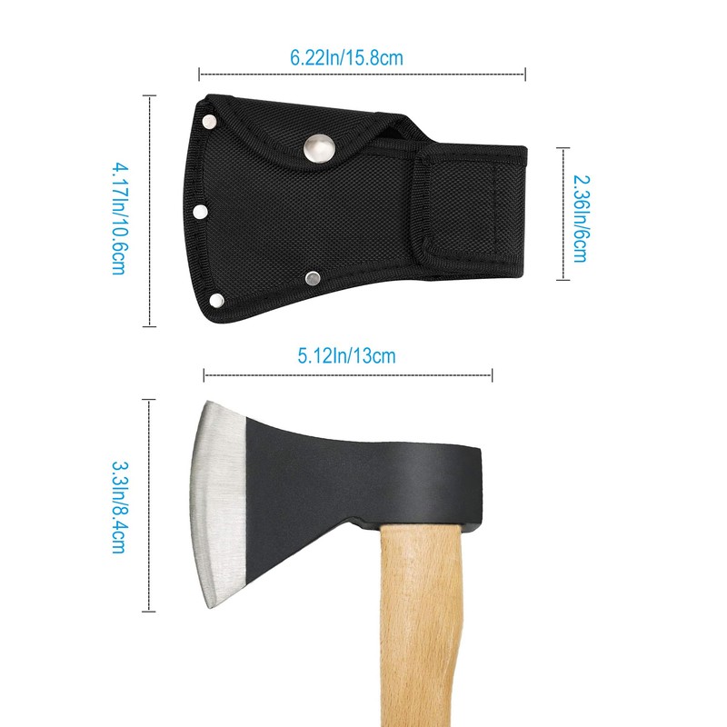 Hatchet Head Sheath Holster, Black Oxford Sheath for 1-1/4Lb Axe,