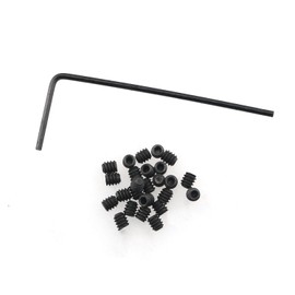 DGBRSM 25pcs 4-40 x 1/8" Carbon Steel Allen Head Hex Hexagon Socket Set Screws Cup Point with Hex Key Wrench, Black