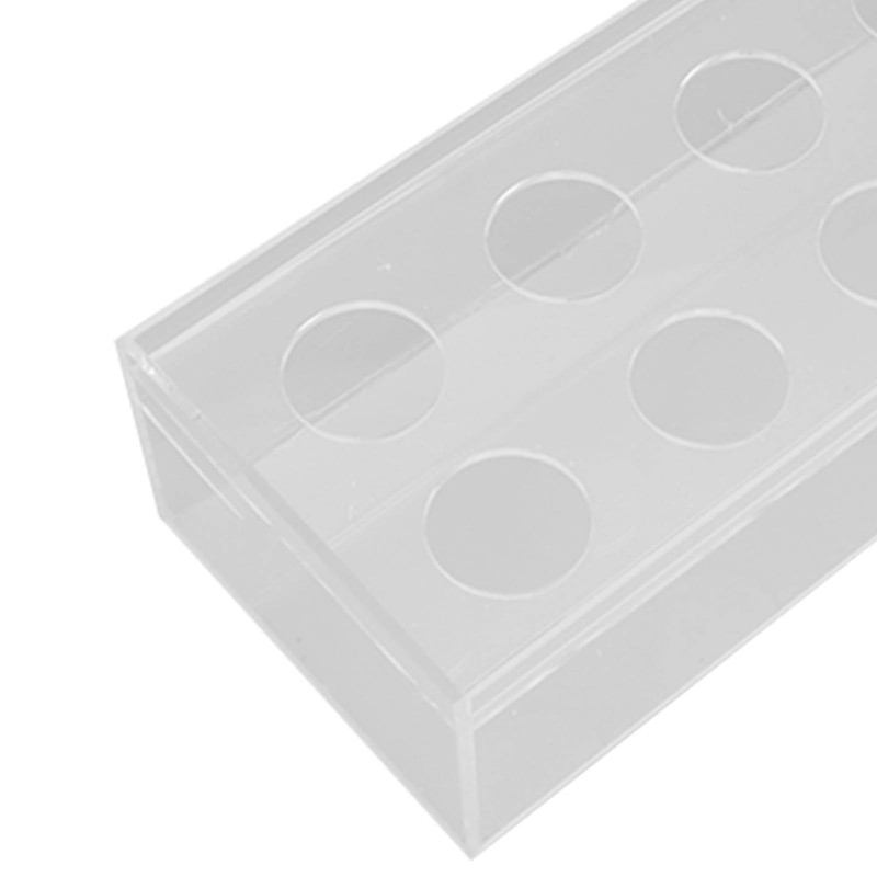 Clear Acrylic Flower Vase Multi Holes Elegant Decorative Long Rectangle