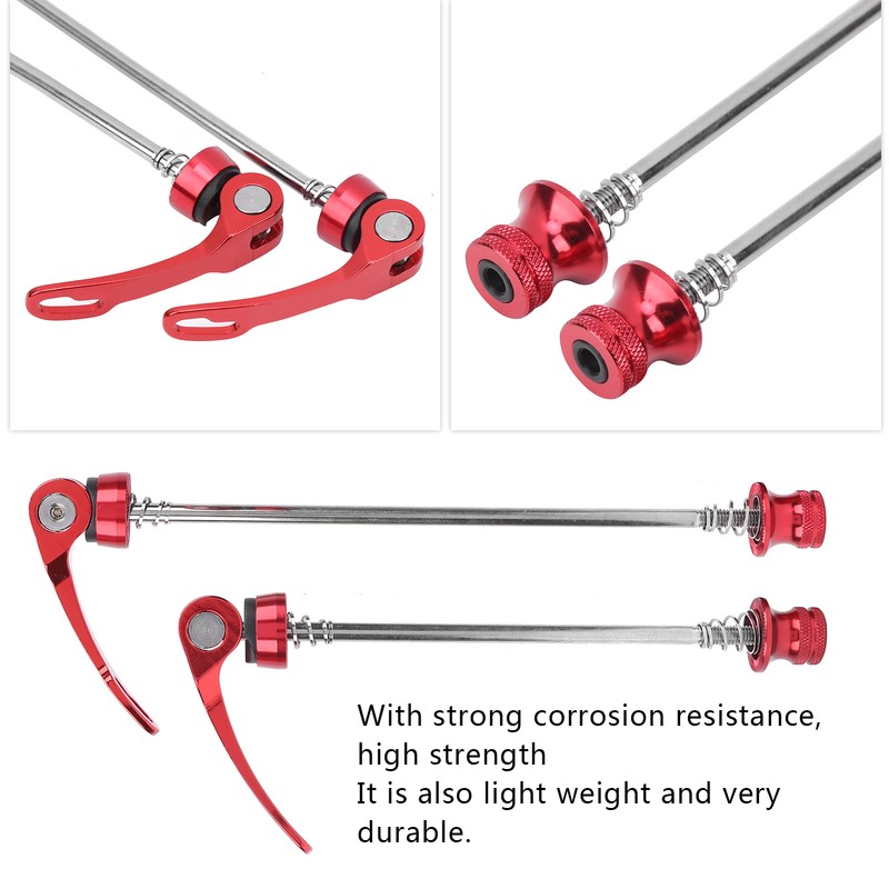 2Pcs Bicycle Wheel Hub Skewers Mountain Bike Road Bike Axle