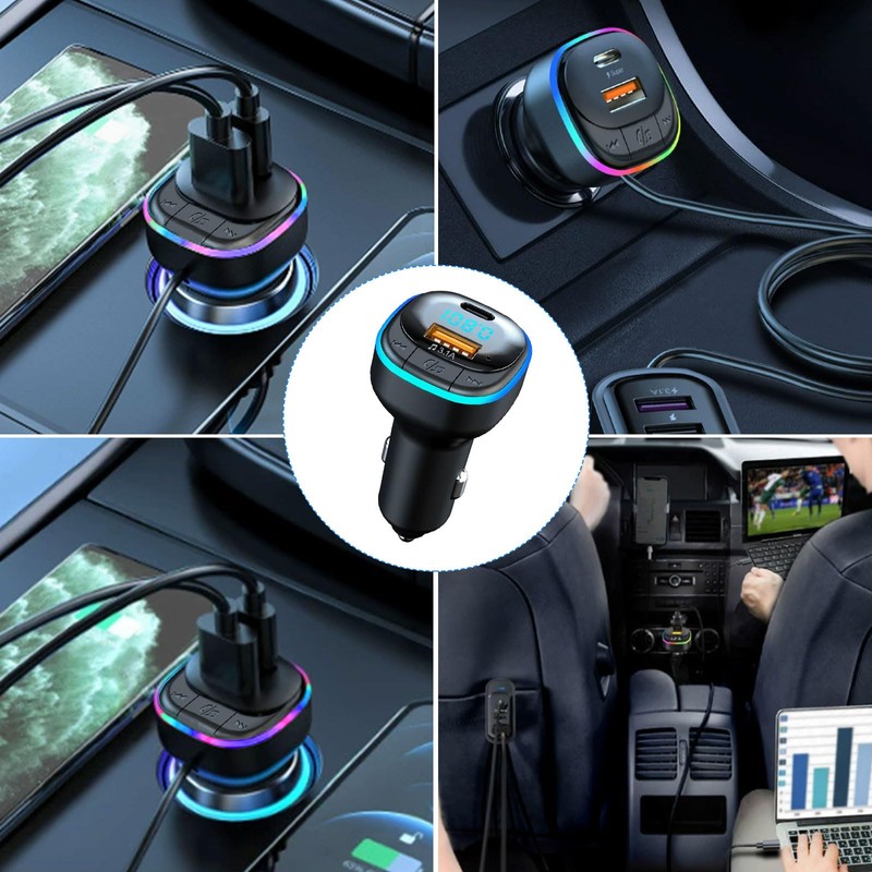 Benaton FM Transmitter Car Bluetooth 5.0, Bluetooth Adapter for Car