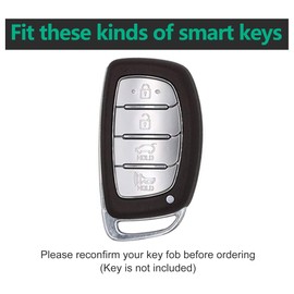 for Clear Hyundai Key Fob Cover TPU 3-4 Buttons Car Key Fob Case Fit for Hyundai Elantra Ioniq Sonata Tucson Elantra GT Car Remote Key Case Shell Protector