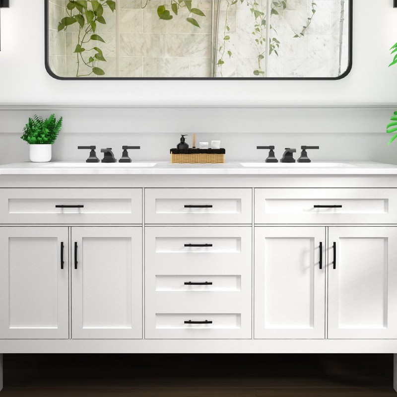 HESTIA HARDWARE 3 Pack - Black Solid Curved Bar Pull