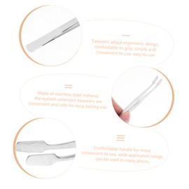 Sticker 6pcs elbow photo folder 430 stainless steel duckbill clip crafting stamp tweezer tongs hobby long flat