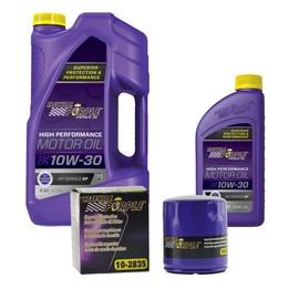 Royal Purple SAE 10W-30 Synthetic Motor Oil – 6 quarts and a 10-2835 Extended Life Premium Oil Filter