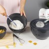 5-Piece Plastic Mixing Bowls with Lids Set for Kitchen, Nesting