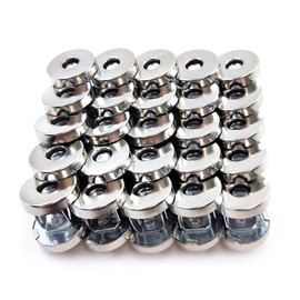 Aligle 50 Sets Magnetic Purse Snap Clasps Button/Great for Closure Purse Handbag Clothes Sewing Craft Silver 14mm