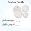 Rubber Sink Stopper, 4 Pcs Bathtub Drain Stopper White Bathtub