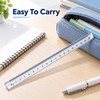 Transparent Triangular Ruler, 15cm/20cm Clear Anti-Roll Measuring & Drawing Tool