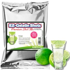 Kamikaze Jello Shot Mix 6.78 oz - Premium Gluten-Free Jello Mix for Tasty Jello Shots - Easy to Make EZ Gelatin Powder Mix for Jello Shots - Adult New Year and Holiday Party Supplies