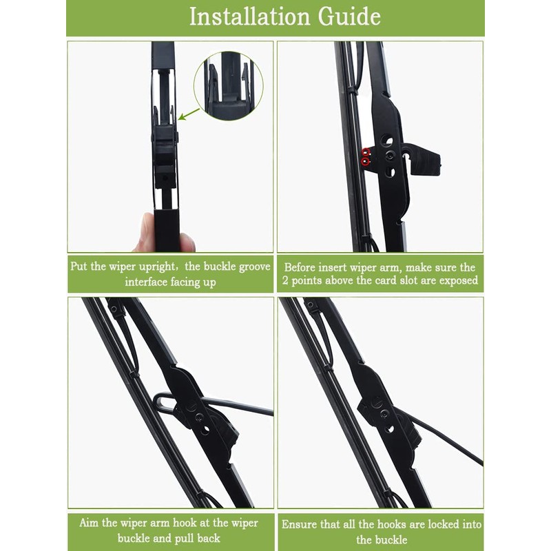 OEM Quality 22" + 22" Premium All-Seasons Metal Frame J-Hook