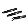 SEIWEI 3Pcs Precision Tweezers Set - Anti-Static Flat Tip, Plastic