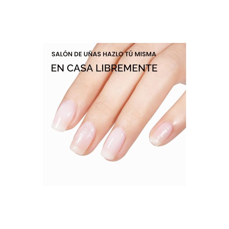AILLSA Esmalte de uñas de gel blanco lechoso, jalea translúcida