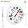 Circrane 13.25 Inch Round Thermometer with Hygrometer, Large Indoor Wall