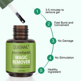 Nimisyra 2 pcs 15ml Gel Nail Polish Remove,with 1 Gel Polish Scraper & 1 Nail File,Fast Gel Polish Remover for Nails,Easily and Quickly Remove Nail Polish in 3-5 Minutes,Quickly Easily Clean Nails