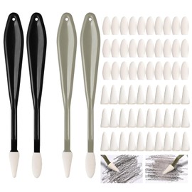 64-Piece Set Pastel Blending Tools,Sponge Blending Stumps for Drawing,Sketch Drawing Stumps Pencils Tools,Washable Blending Sticks for Art,Art Blending Tools Supplies,for Students,Artists,Painting