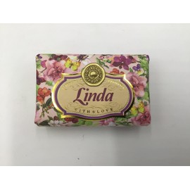 Linda - Gift Soap Bar For Her Birthday Rose Scent Mum Grandmother Cleanser Lather Present Girl