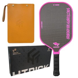 Titanium Pickleball Paddle High Quality Professional 16mm Thickness Honeycomb Core Thermoformed Portable for TrainingMaterial: Titanium Alloy, Color: Pink