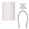 Set of 2 Tall Drum Lamp Shades White Small 8"