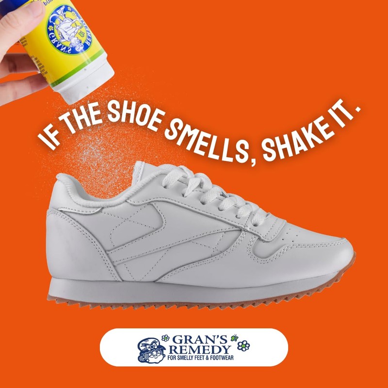 Gran's Remedy Shoe Deodorizer and Foot Powder for Smelly Feet