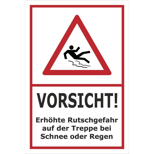 Melis-Folienwerkstatt Sticker - Risk of Slipping Stairs - 15 x