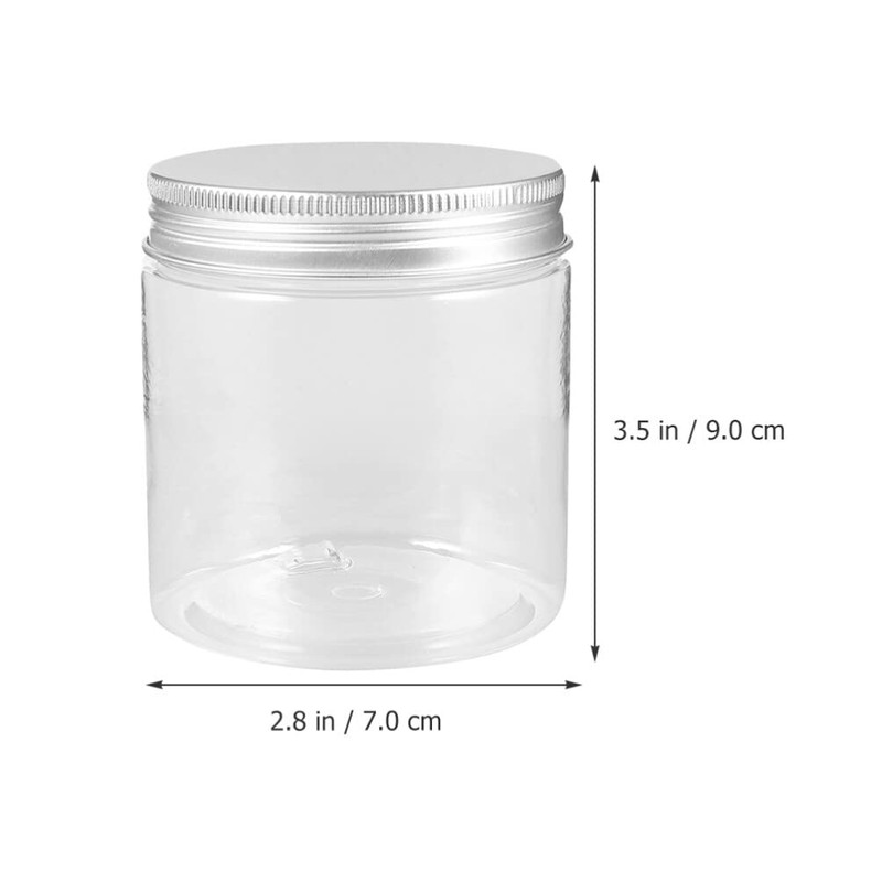 Ciieeo 6Pcs Small Mason Jars with Lids 250ML Clear Plastic