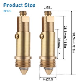 2 Pcs Basin Sink Clicker Pop Up Tub Drain Stopper Sink Pop Up Stopper Pop Up Bolt Basin Bath Sink Drain Click Clack Replacement Plug Bolt Spring Brass Push Spring Plug for Most Sink Tub Basin Drain
