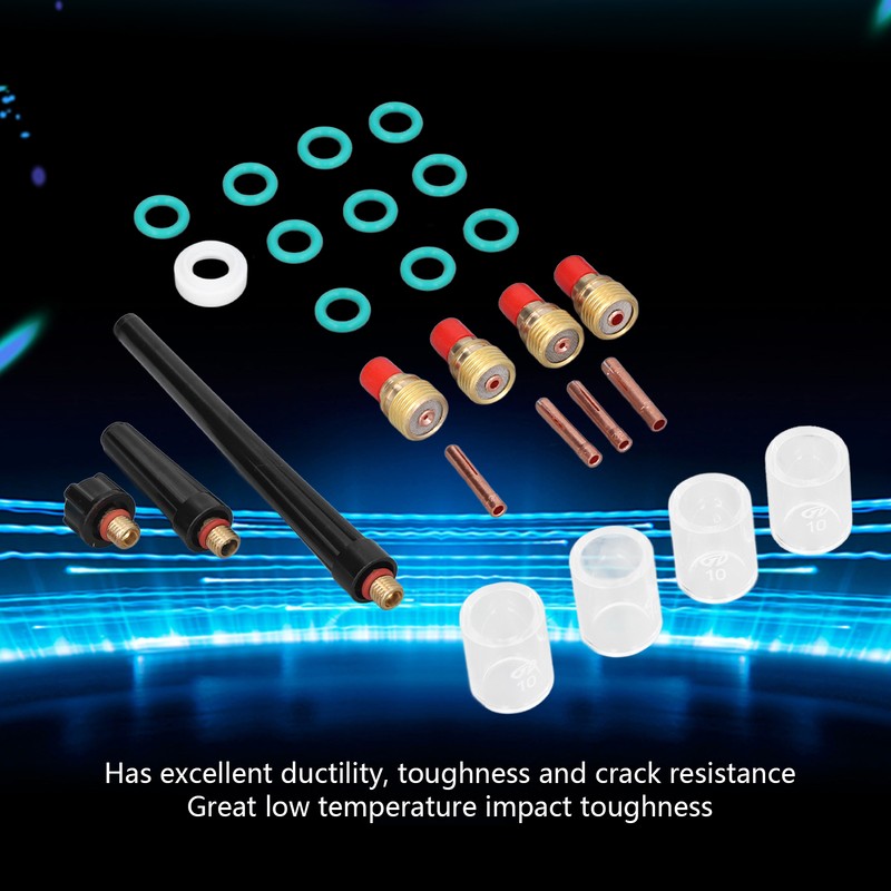 26Pcs TIG Welding Torch Tool Glass Cup Gas Lens Welding