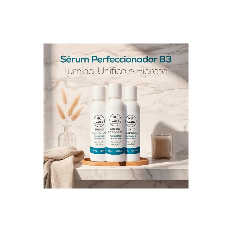 NU LABS Suero Corporal con Niacinamida B3 y Perla, Tono