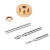 SpeTool Upcut Spiral Router Bit Solid Brass Inlay Kit 2Pcs
