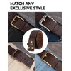 TYWestyles No Buckle Full Grain Leather Belt Men Women Fits
