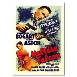 The Maltese Falcon A3 Unframed American Film Noir Advert Poster Humphrey Bogart Vintage Stars Photo Picture