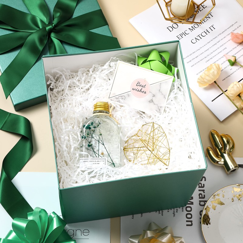 RUSPEPA Medium Birthday Gift Box with Lids, Ribbon and Tissue