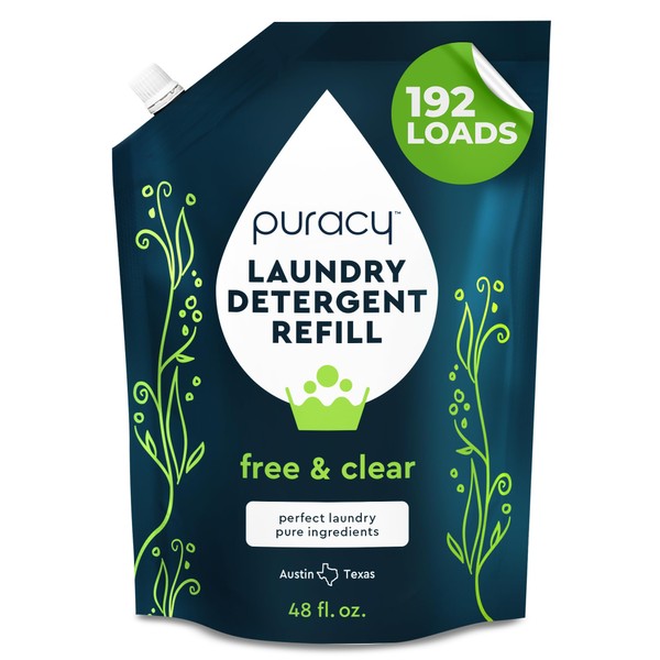 Puracy Puracy Laundry Detergent Refill - Enzyme-Powered Liquid Detergent Concentrate,
