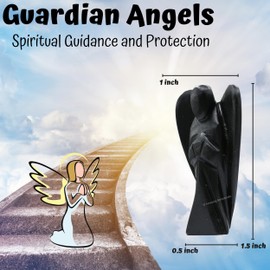 Pack of 5 Crystal Angel Figurines Bulk Set for Meditation Crystal Grid Gift - Wholesale Bulk Crystals and Healing Stones Premium Gemstones for Protection and Healing Energy