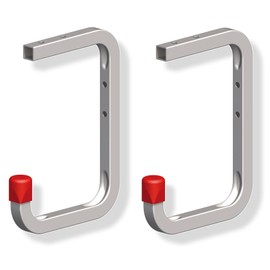 Gedotec Wall Mount – Ceiling and Wall Hooks for Screwing Galvanised Steel | Pack of 2 Tool Hooks 115 x 160 x 100 mm Including Mounting Material | Universal Hooks Made of Metal | Wall Mount Garage