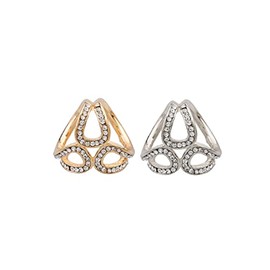 zalati Scarf Closure Rings 2pcs Shawl Buckle Scarf Clip Buckle for Women Dress up Clothing Decoration - Gold & Silver