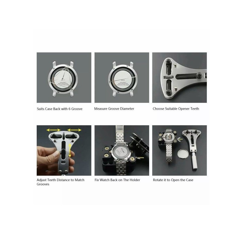 WatchtoolsCo Watch Repair Kit Professional Watchmaker Back Case Remover Opener