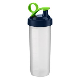 Protein Shaker Bottle, 740ml BPA Free Large Sports Water Bottles, No Blending Ball, Leak-Proof Screw-On Lid & Drinking Flip Cap, Durable Drink Bottle for Fitness Gym Camping Outdoor (Green Ring Clip)